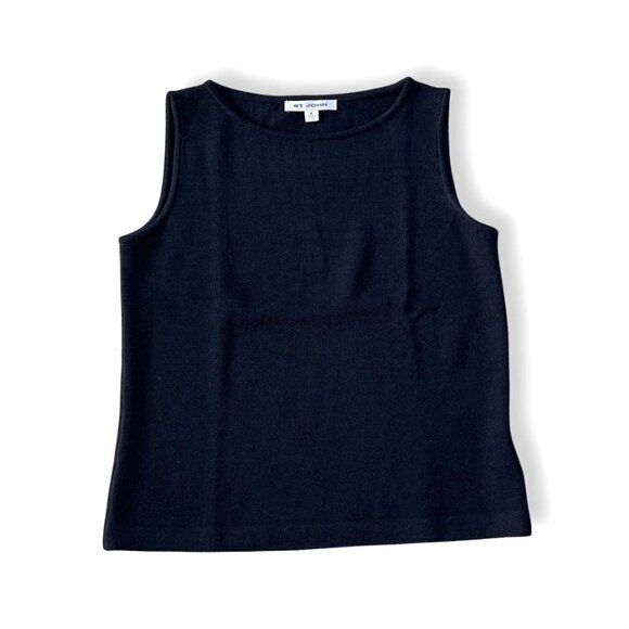 St. John black knitted tank top size S - Picture 1 of 4